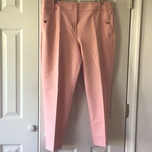 LOFT Julie crop Size 12 PINK!! With gold button details